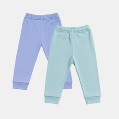 Pamučne pantalonice bez stopice - Set od 2 Svetlo Plava - Aqva