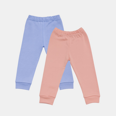 Pamučne pantalonice bez stopice - Set od 2 Svetlo Plava - Kajsija