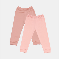 Pamučne pantalonice bez stopice - Set od 2 Kajsija - Puder