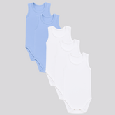 Pamučni bodići za bebe atlet set od 5 za dečake