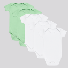 Pamučni bodići kratak rukav Set od 5