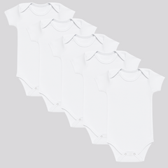 Pamučni bodići kratak rukav Set od 5