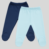 Pamučne pantalonice sa stopicom set od 2 Teget - Aqva