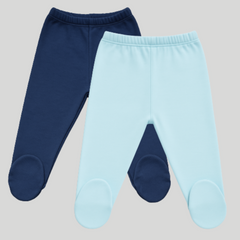 Pamučne pantalonice sa stopicom set od 2 Teget - Aqva