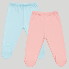 Pamučne pantalonice sa stopicom set od 2 Aqva - Kajsija