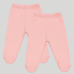 Pamučne pantalonice sa stopicom set od 2 Kajsija