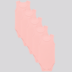 Pamučni bodići za bebe atlet set od 5 za devojčice