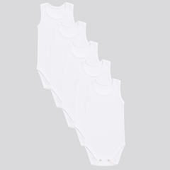 Pamučni bodići za bebe atlet set od 5 za devojčice