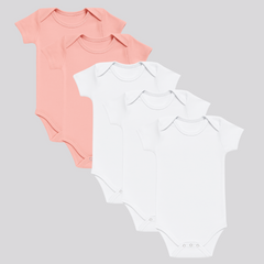 Pamučni bodići kratak rukav Set od 5 za devojćice