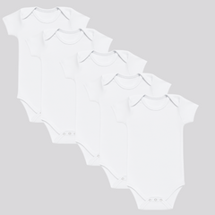 Pamučni bodići kratak rukav Set od 5 za devojćice