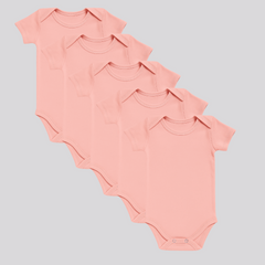 Pamučni bodići kratak rukav Set od 5 za devojćice