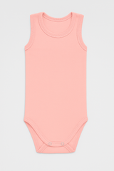 Pamučni bodići za bebe atlet set od 3- Puder, Žuta, Kajsija