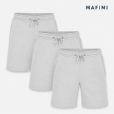 Boxer muški šorts set od 3 kom Melanž siva
