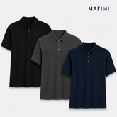 Mafimi Polo majice set od Crna, Tamno siva, Teget