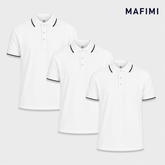 Mafimi Atlantic Premium Pique Polo set od tri bele