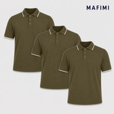 Mafimi Atlantic Premium Pique Polo set od tri maslinaste