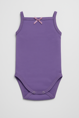 Pamučni bodići na bretele Set od 3 - Lila, Žuta, Kajsija