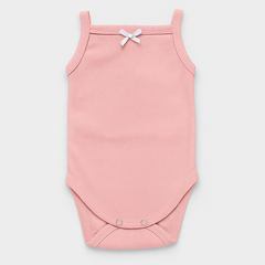 Pamučni bodići na bretele Set od 3 - Lila, Žuta, Kajsija