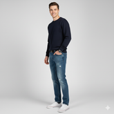 Pamučni duks klasik teget