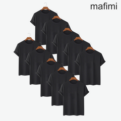 Set od 10 crnih muških majica – basic pamučni modeli