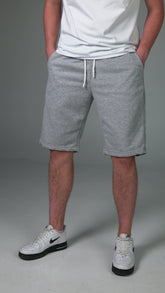 Pamučni muški šorc melanž siva