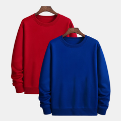 Pamučni duks klasik set od 2 - Crveni-Royal