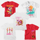 Set od 5 Dečijih Majica Za Devojčice