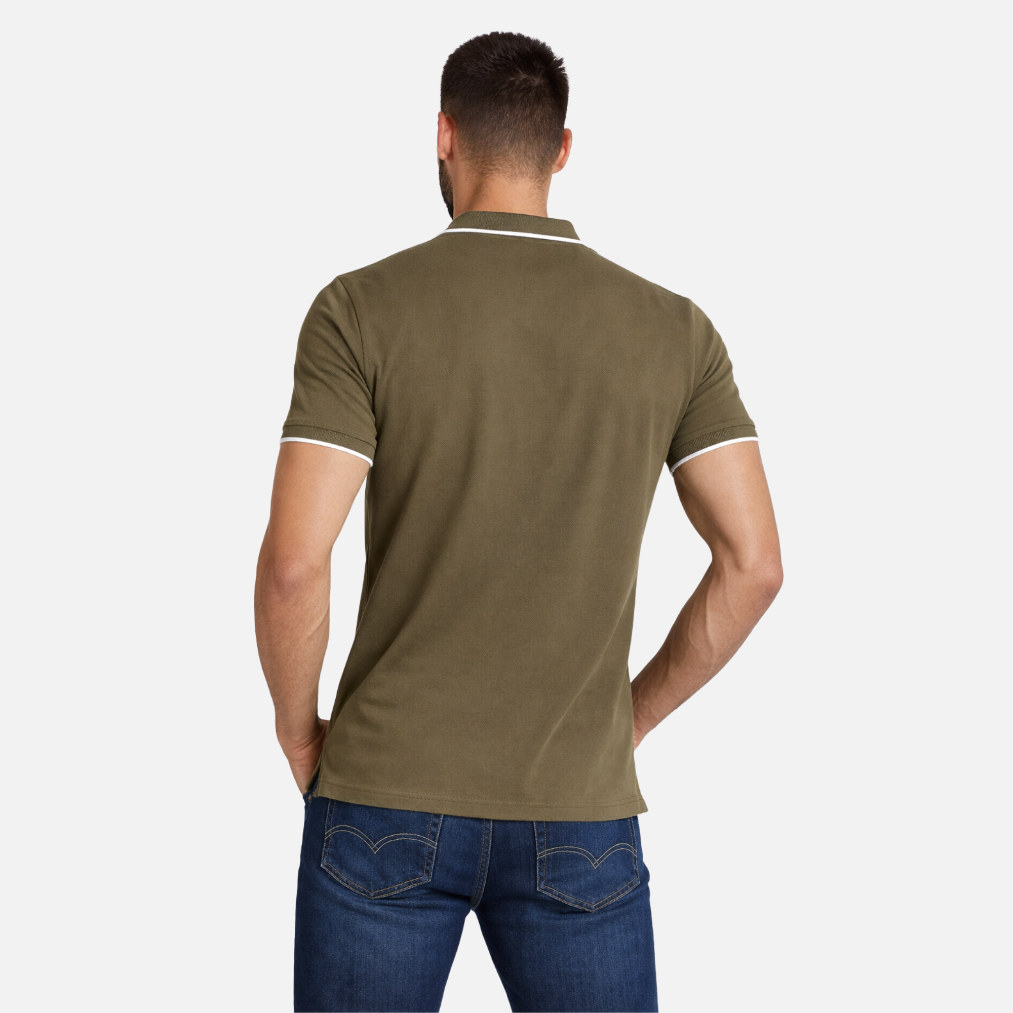 MAFIMI Atlantic Premium Pique Polo Maslinasta