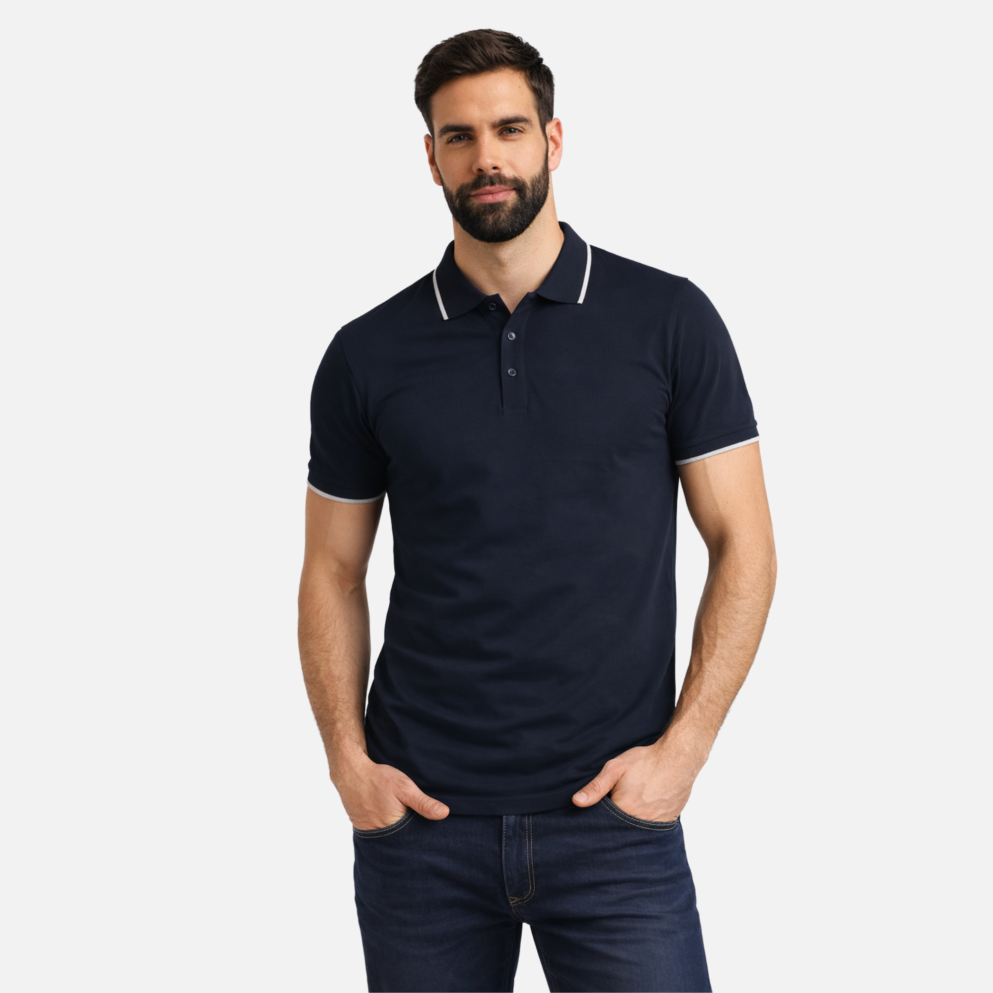 MAFIMI Atlantic Premium Pique Polo Teget