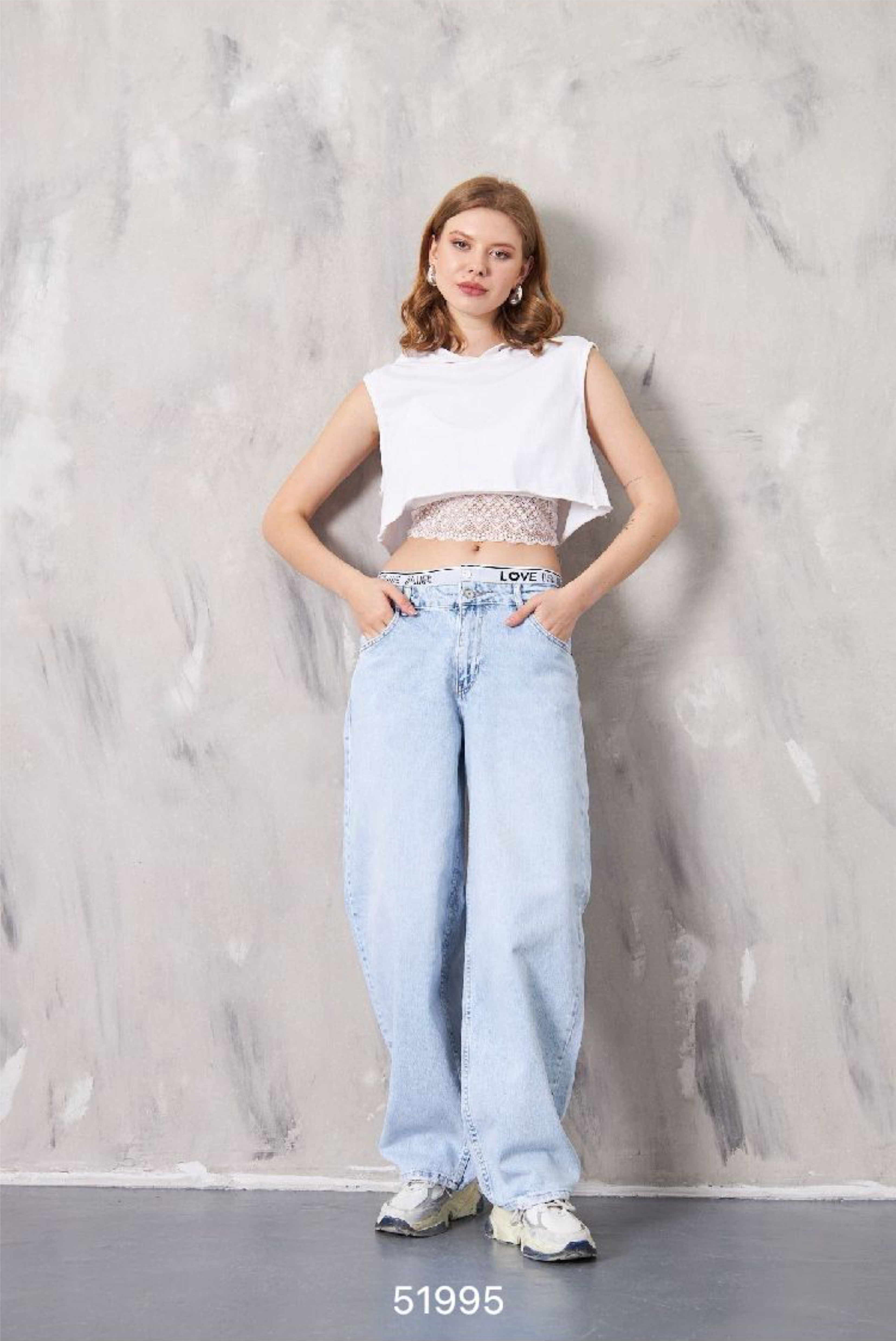 Zenske farmerke oversize - Skater