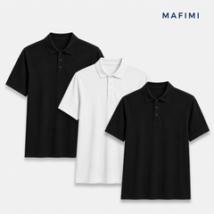 Mafimi Polo majice set od 2 crne i 1 bela