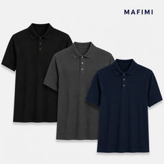Mafimi Polo majice set od Crna, Tamno siva, Teget