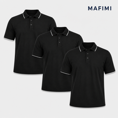 Mafimi Atlantic Premium Pique Polo set od tri crne