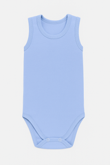 Pamučni bodići za bebe atlet set od 3 - Plava, Žuta, Mint