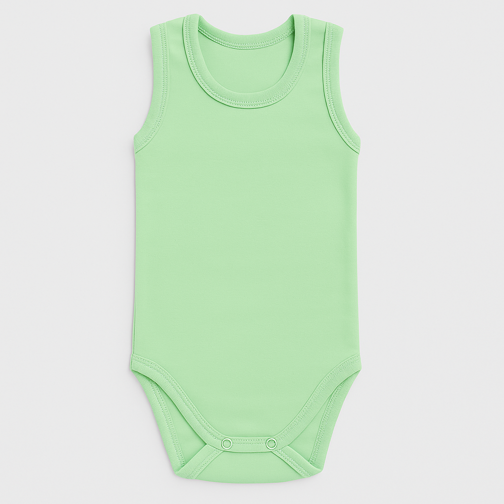 Pamučni bodići za bebe atlet set od 3 - Plava, Žuta, Mint