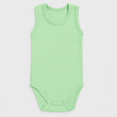 Pamučni bodići za bebe atlet set od 3 - Plava, Žuta, Mint