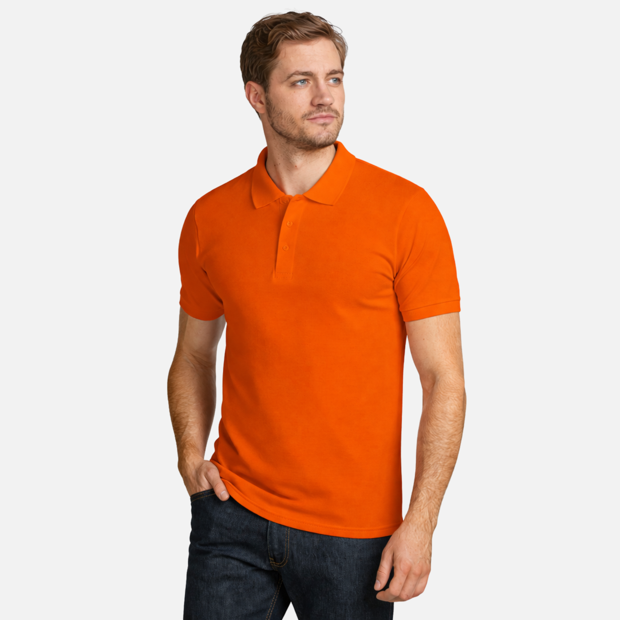 Mafimi Majica polo azzuro II oranž