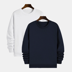 Pamučni duks klasik set od 2 - Beli-Teget