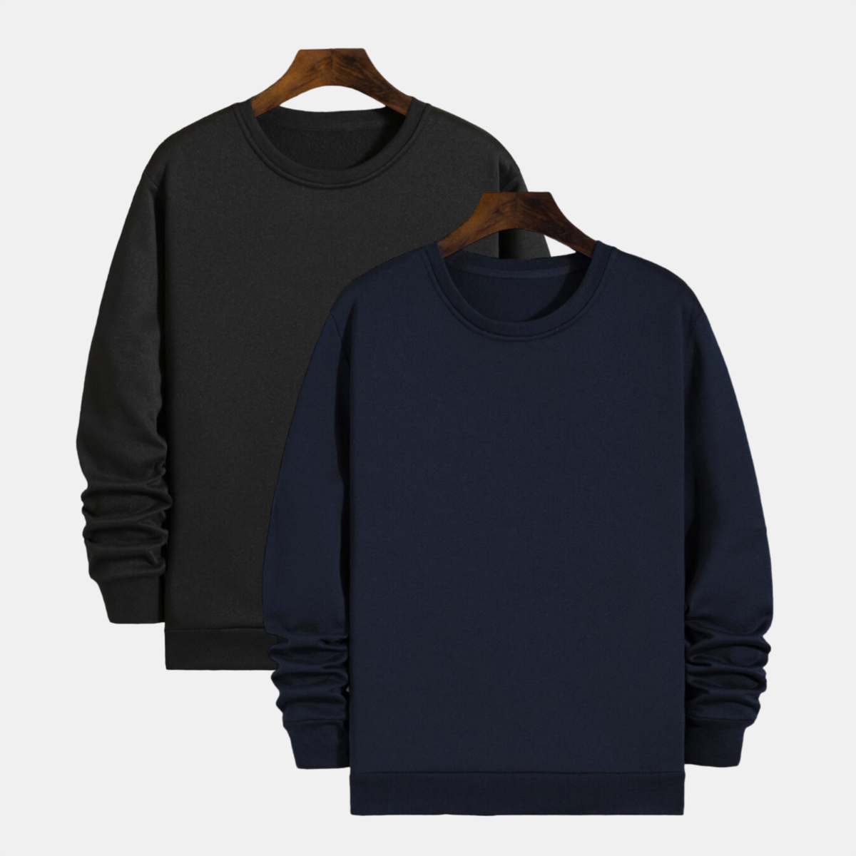 Pamučni duks klasik set od 2 - Crni-Teget